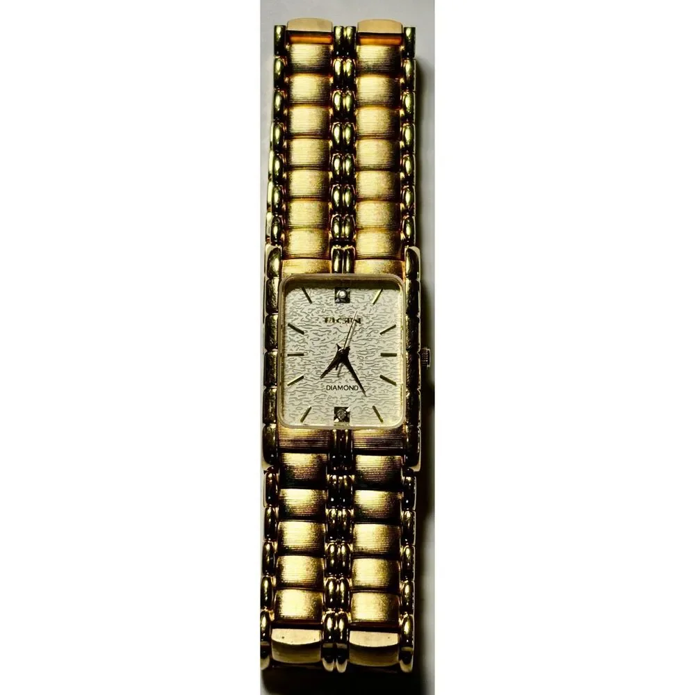 Vintage Elgin Diamond Quartz Tank Watch - New Battery - FM846B